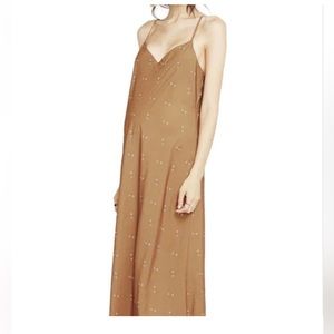 Hatch Maternity Ricky Slip Dress Rust Flora 1